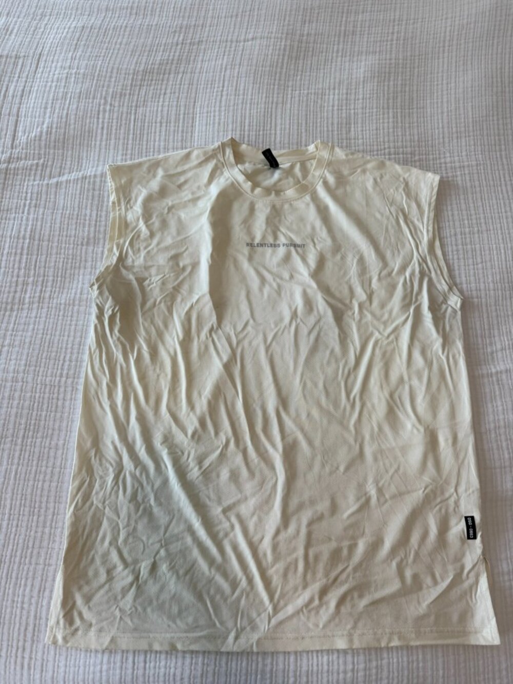 ASRV Silver-Lite 2.0 Oversized Cutoff Ivory Cream RP Men M DSG-0663